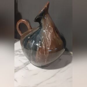 Pretty and Unique One of a kind Pottery Piece with Glaze Drip Painting